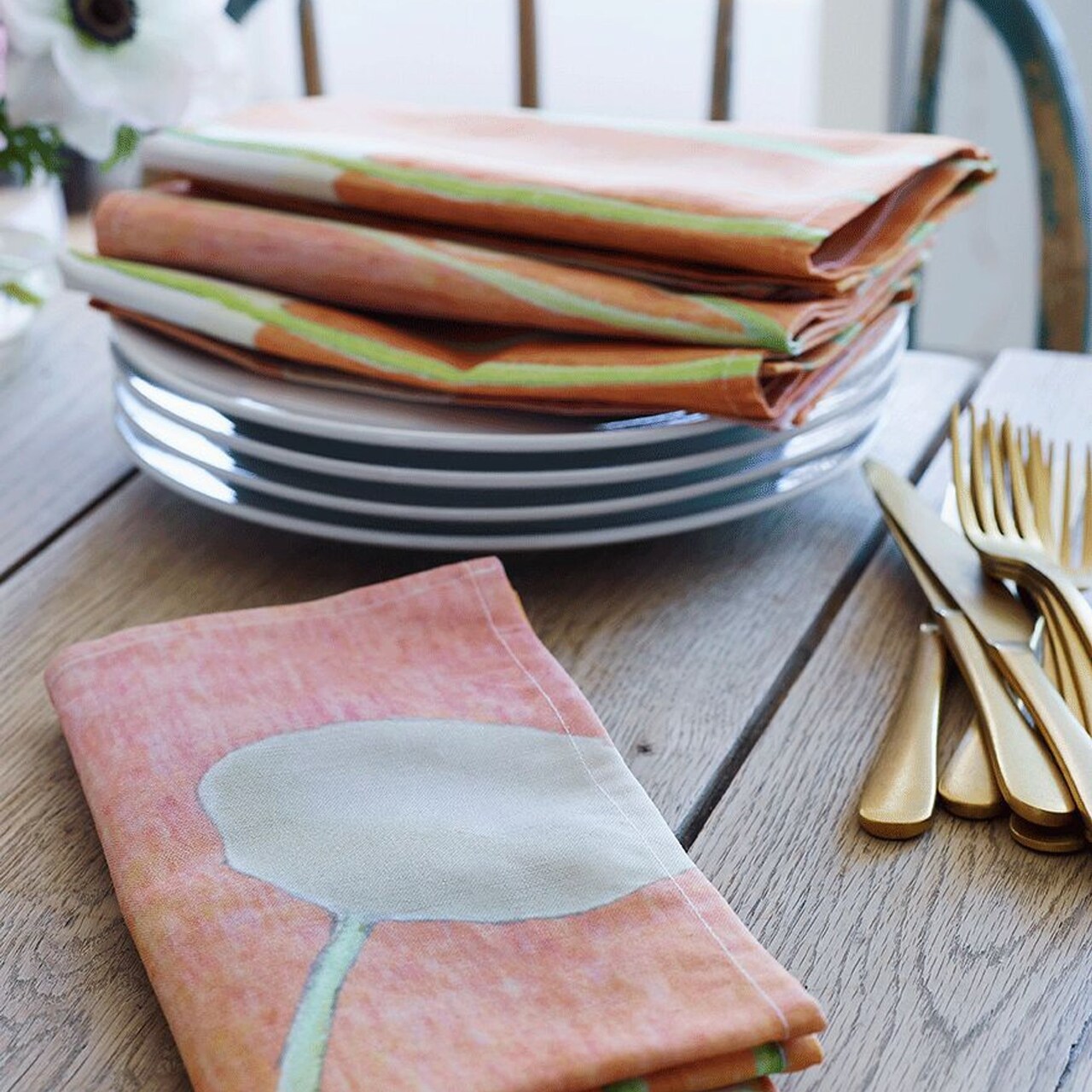 Edge Collections - 20" x 20" - Artful Table Napkins - 4 Piece